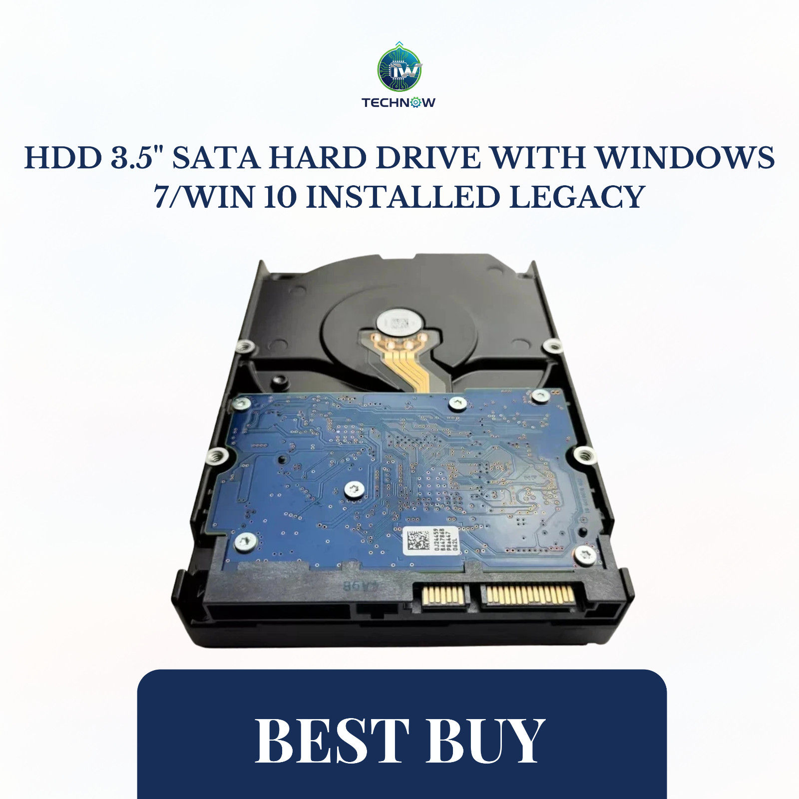 HDD 3.5" SATA Hard Drive with Windows 7/Win 10 Installed Legacy