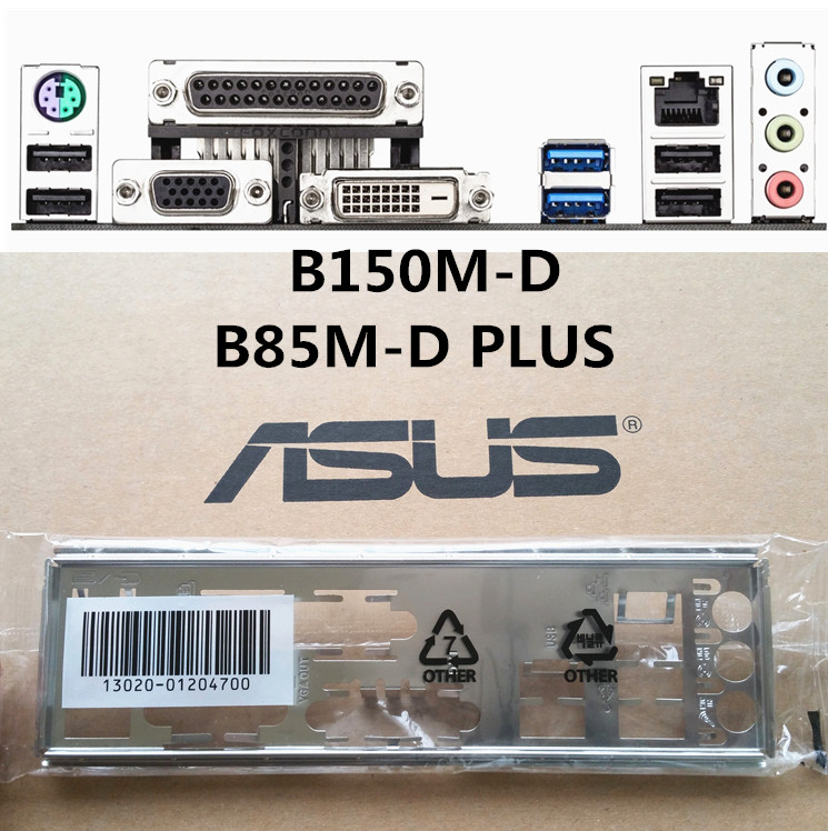For ASUS B85M-D PLUS/ B150M-D D3 I/O Shield Backplate