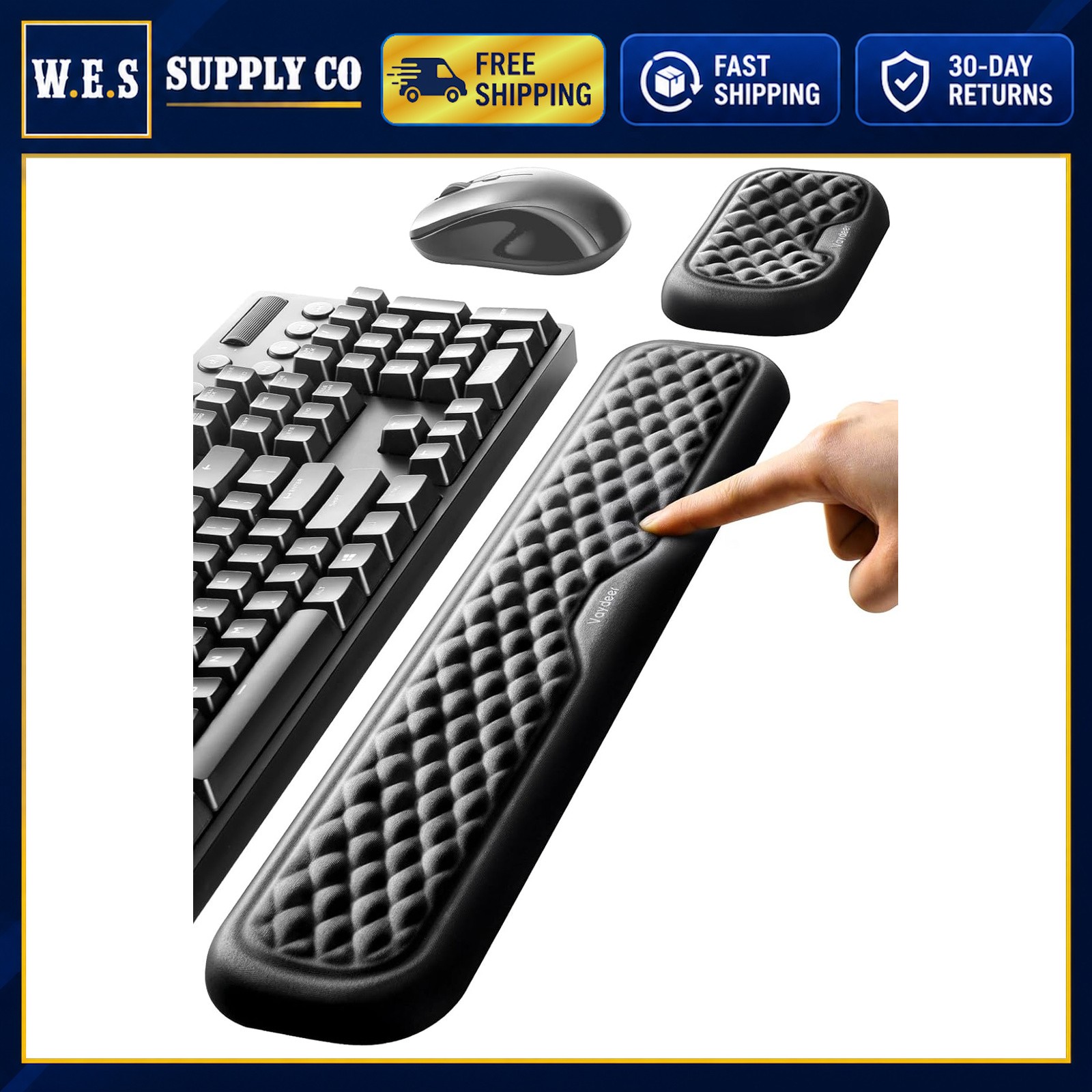 Wrist Rest for Keyboard and Mouse Memory Foam Ergonomic Support Pad