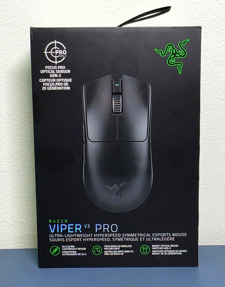 Razer Viper V3 Pro Wireless Gaming Mouse Black RZ01-0512 35K 8KHz NEW SEALED