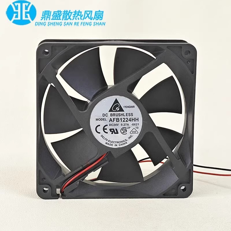 Delta AFB1224HH 12025 24V 0.27A 12CM 2-Wire Inverter Cooling Fan