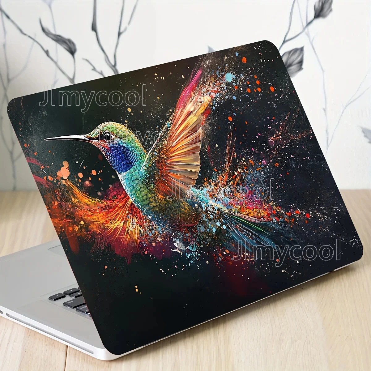 2pcs Hummingbird Notebook Art Decal Case Universal Netbook Stickers Non-Reusabl