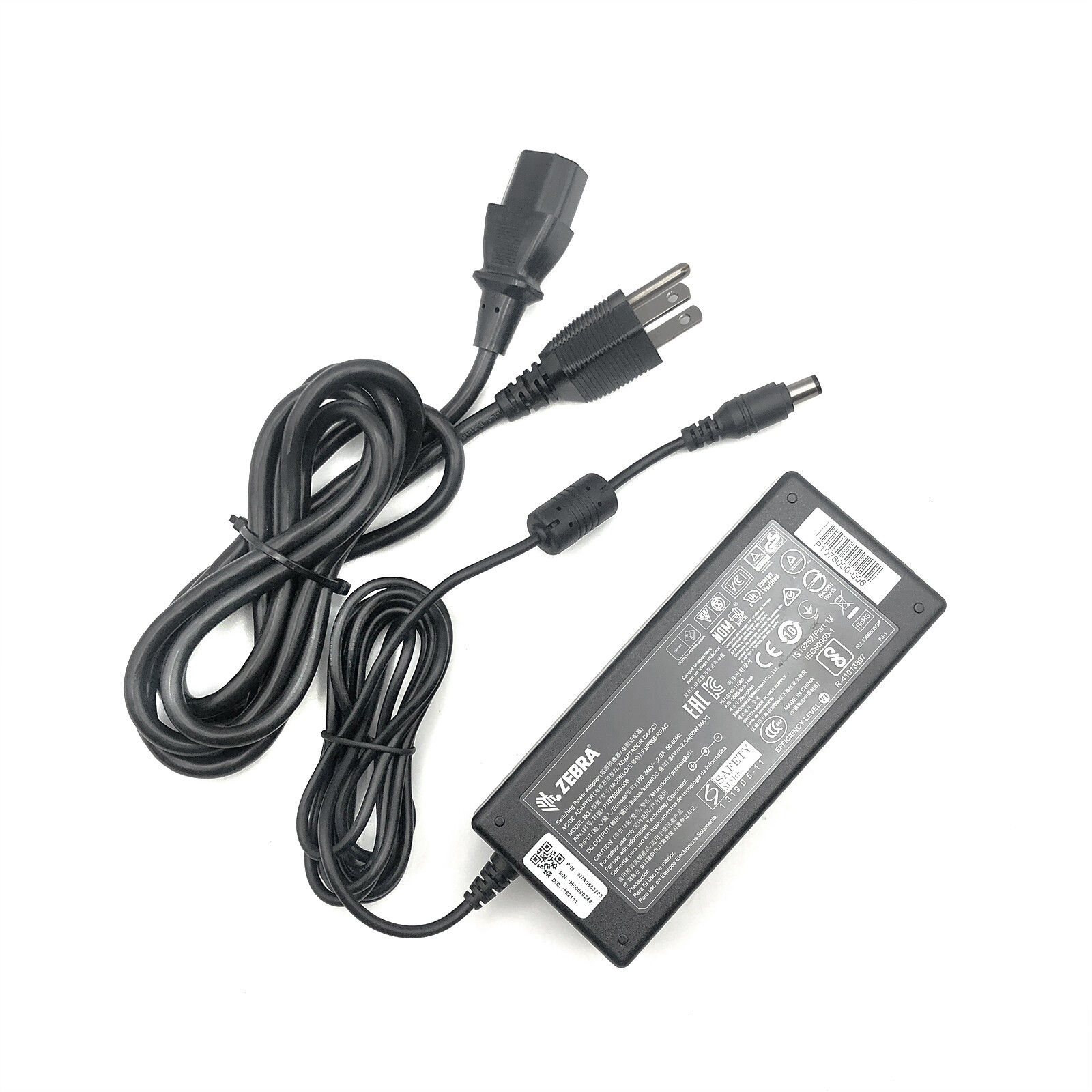 Original Zebra AC Adapter For Zebra ZP230d Direct Thermal Barcode Label Printer