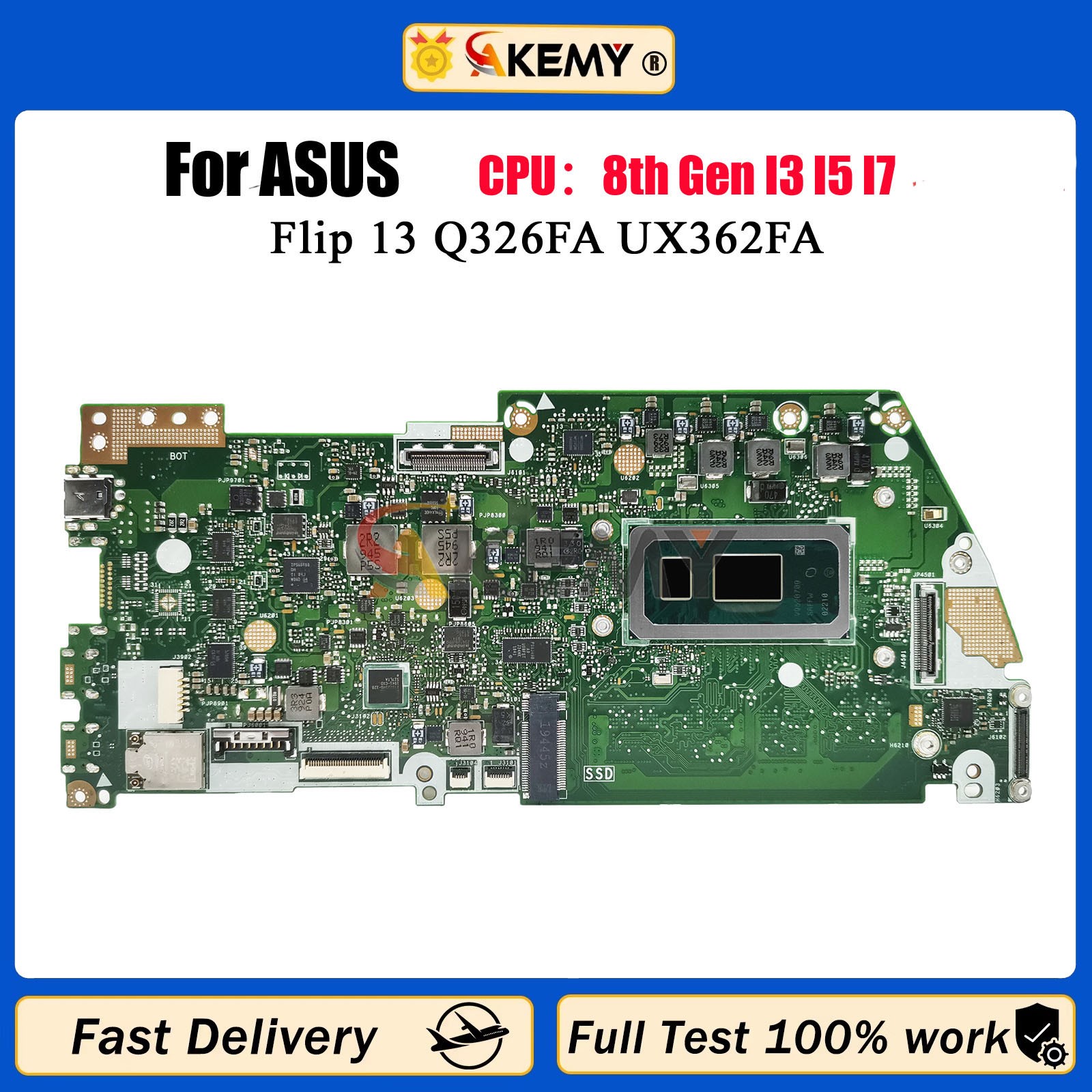 UX362FA Laptop Motherboard For ASUS Flip Q326FA Q326F UX362F UX326FA Mainboard