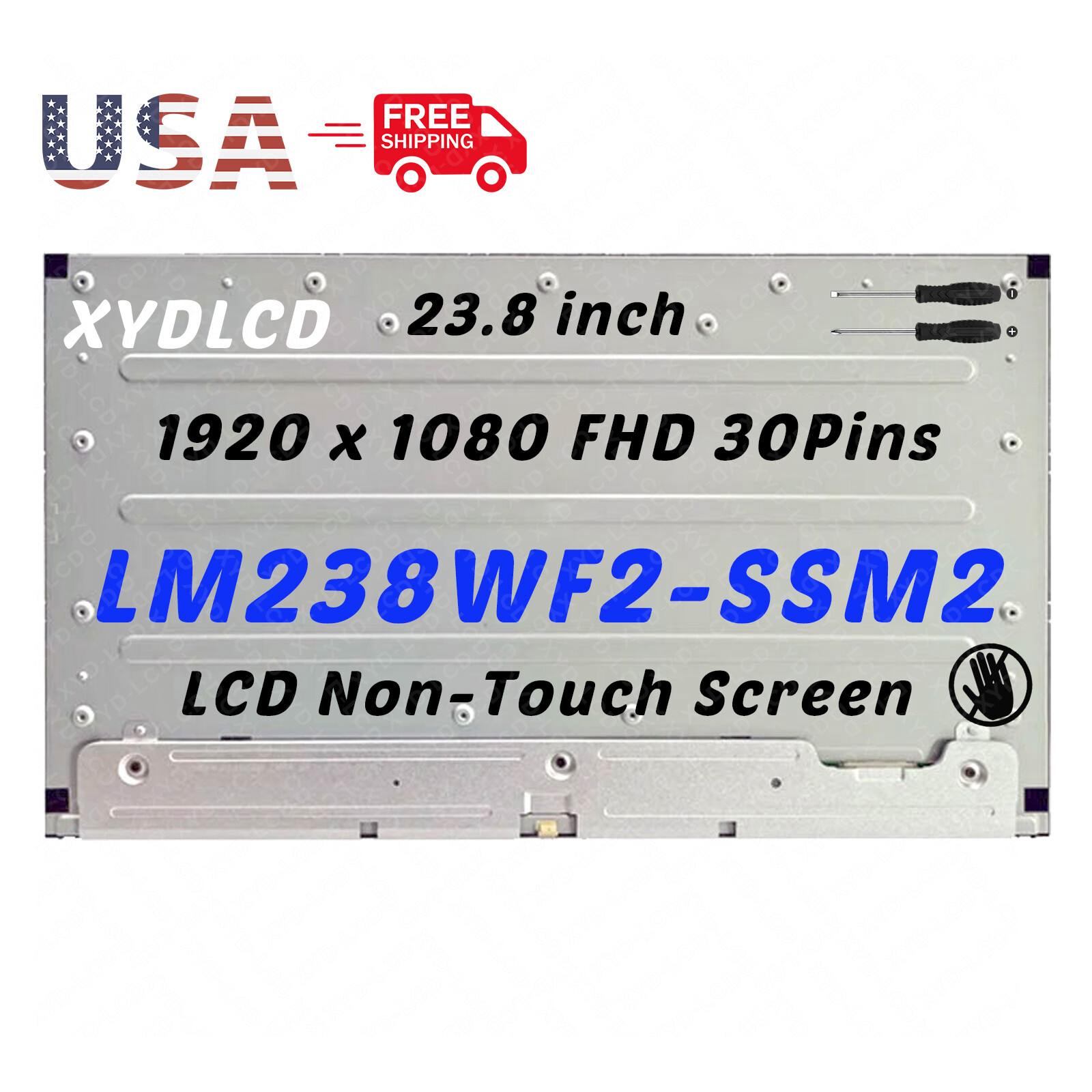 23.8" LM238WF2-SSM2 for Dell OptiPlex 7490 AIO W26C W26C004 LCD Non-Touch Screen