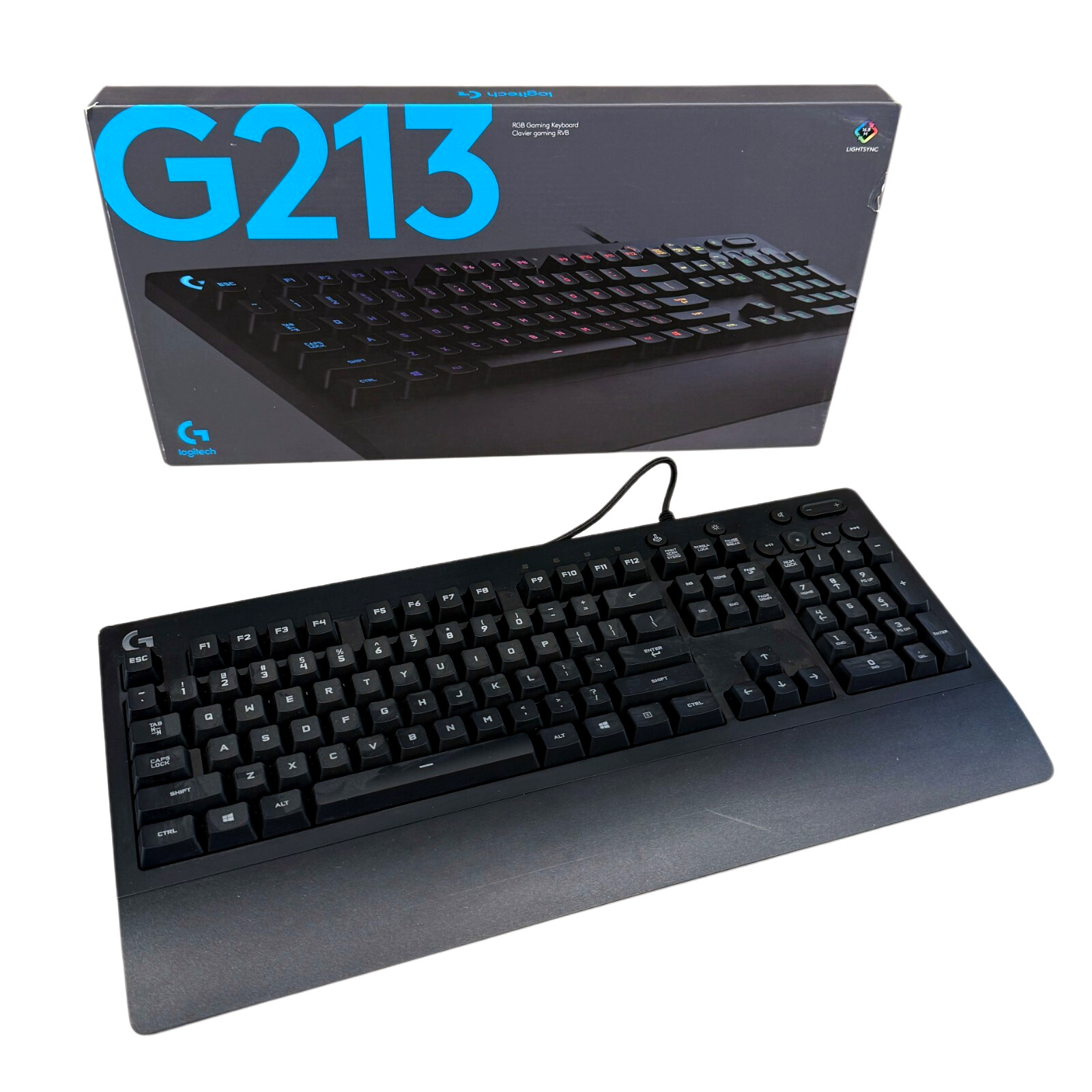 Logitech G213 Prodigy LightSync RGB USB Wired Gaming Keyboard 920-008083 - Black