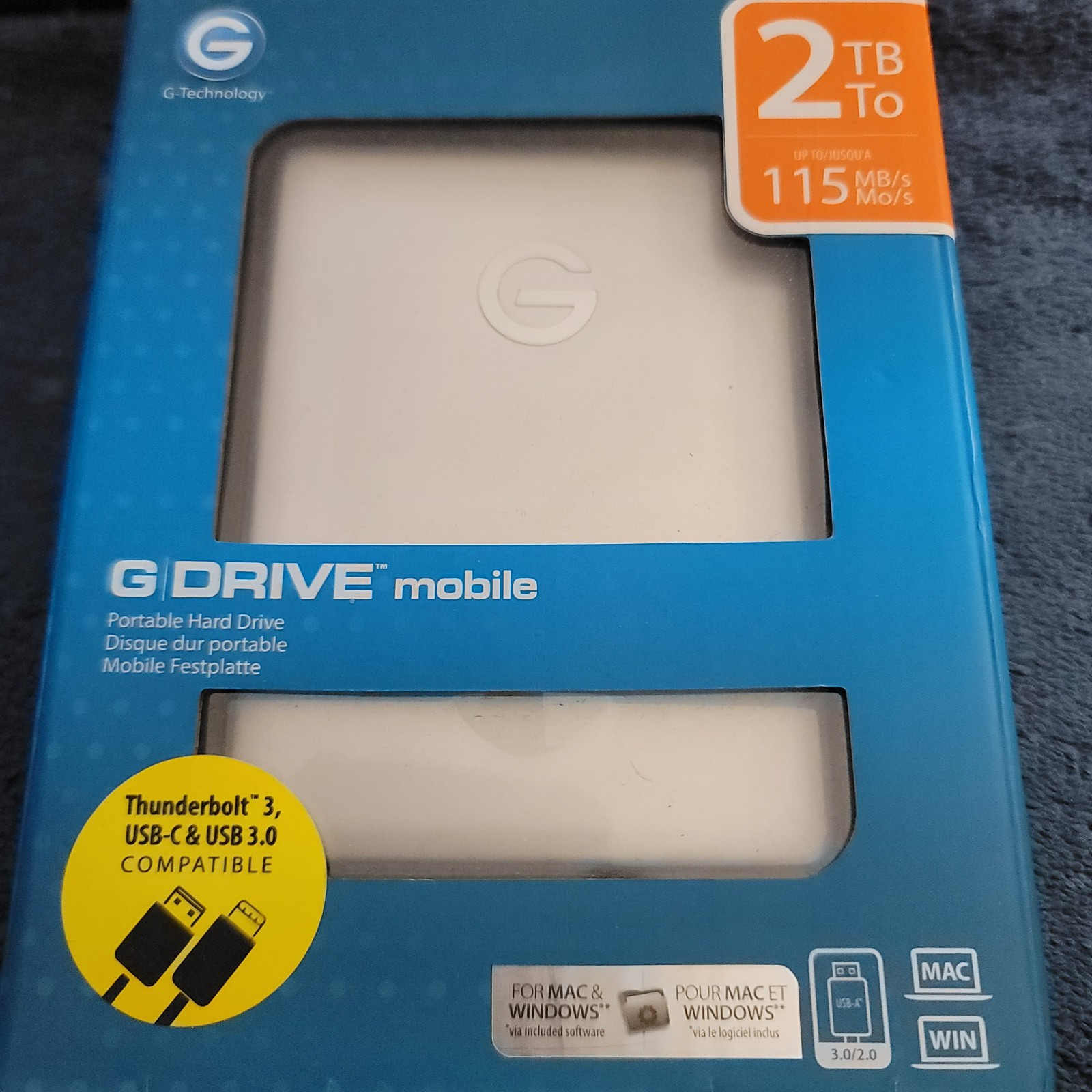 2 X G-Technology G-Drive USB-C 2TB External Hard Drive HDD