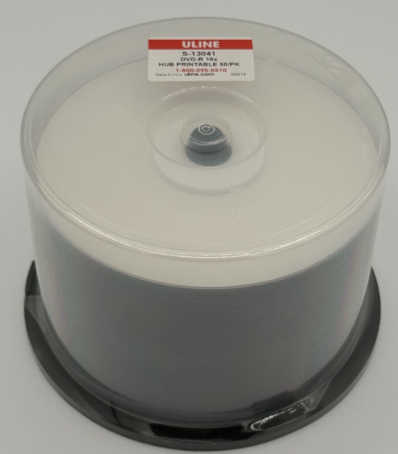 Uline DVD-R White Inkjet Hub Printable 16x 50 Pack
