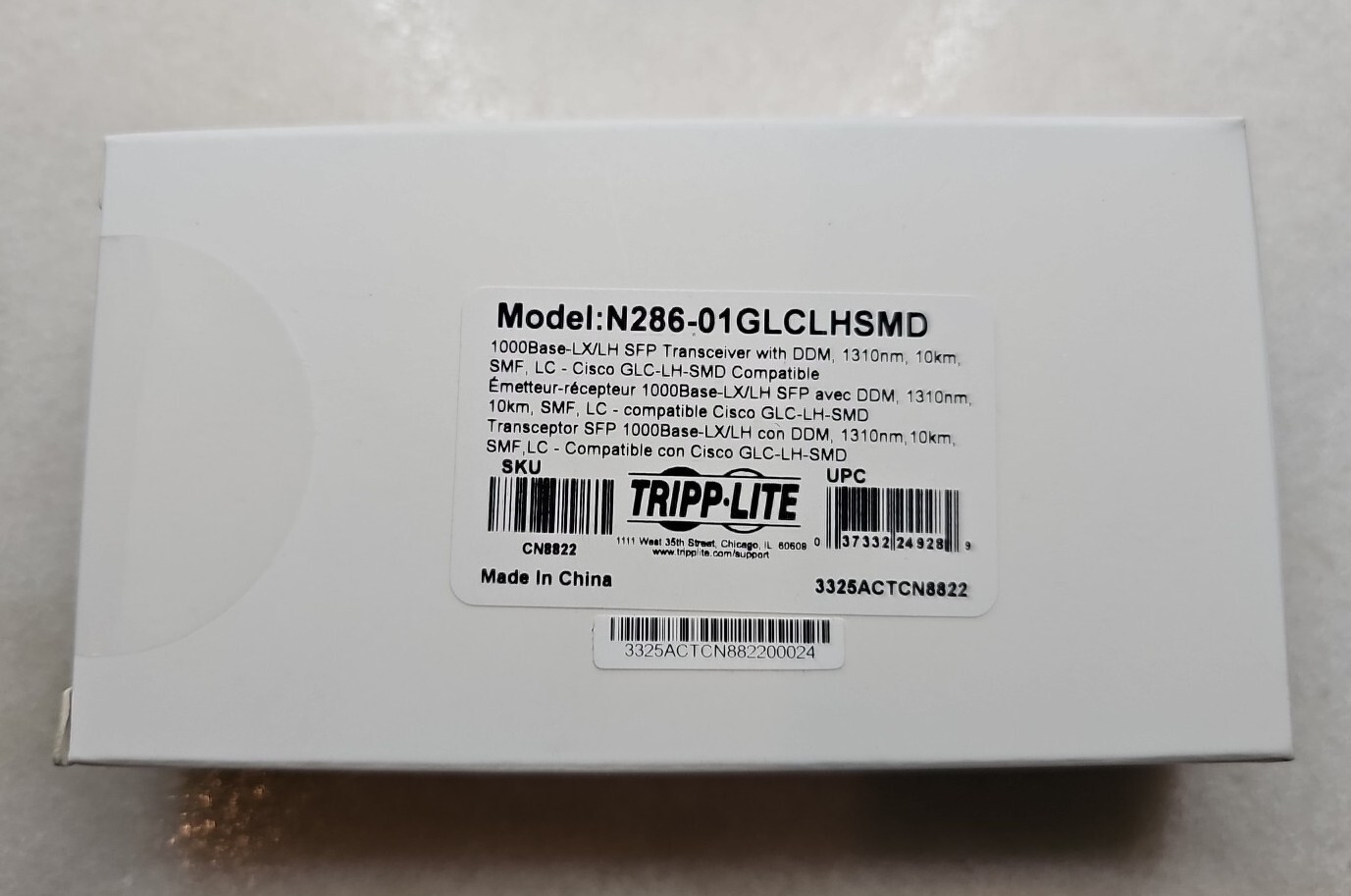 Tripp Lite Cisco GLC-LH-SMD Compatible SFP Transceiver 10/100/1000 LX/LH LC