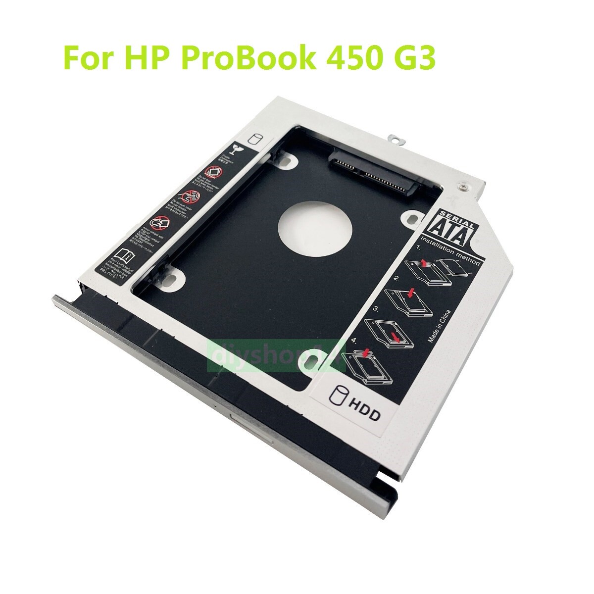 2nd HDD SSD HD Hard Drive Caddy Frame for HP ProBook 450 G3 Bezel Panel Bracket