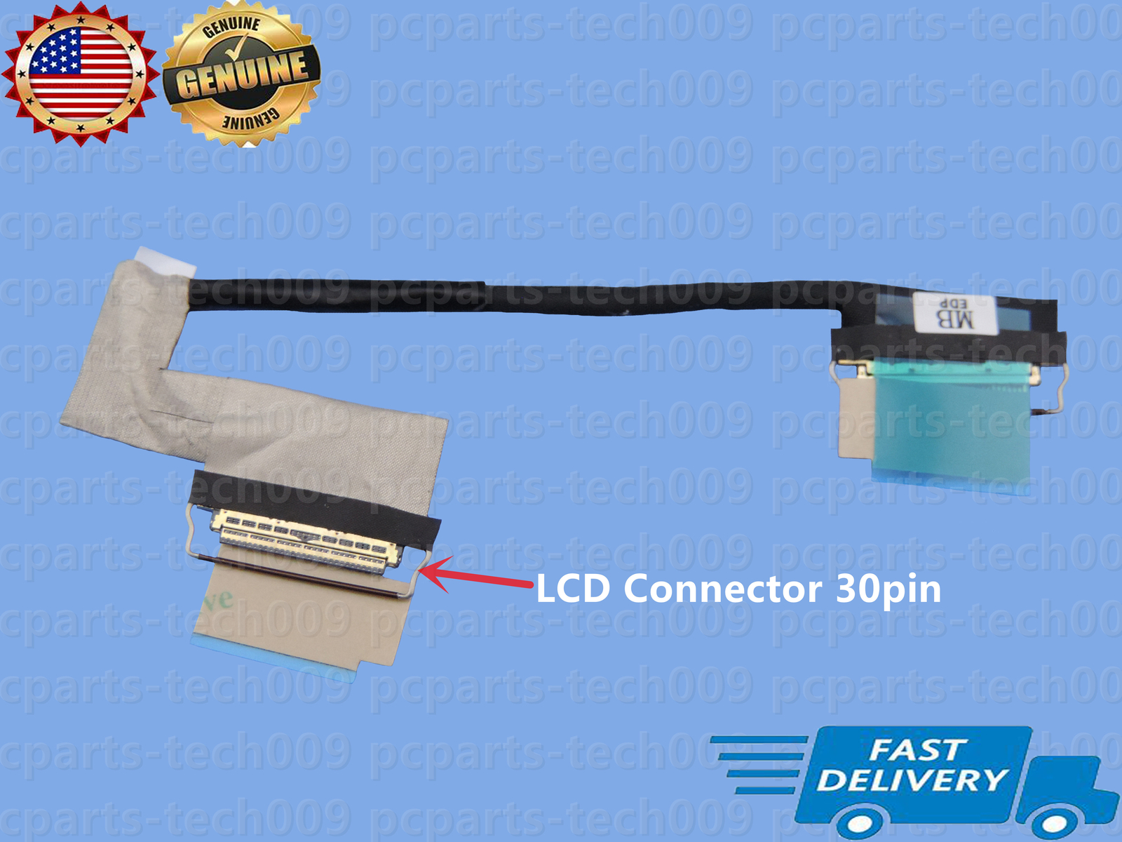 Genuine LCD LED LVDS Video Display FHD Screen EDP Cable 07RNFT 7RNFT 30pin