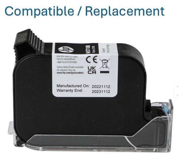 W3T10B Black 2590 HP2590 Compatible Inkjet Cartridge Fast Dry 5-each