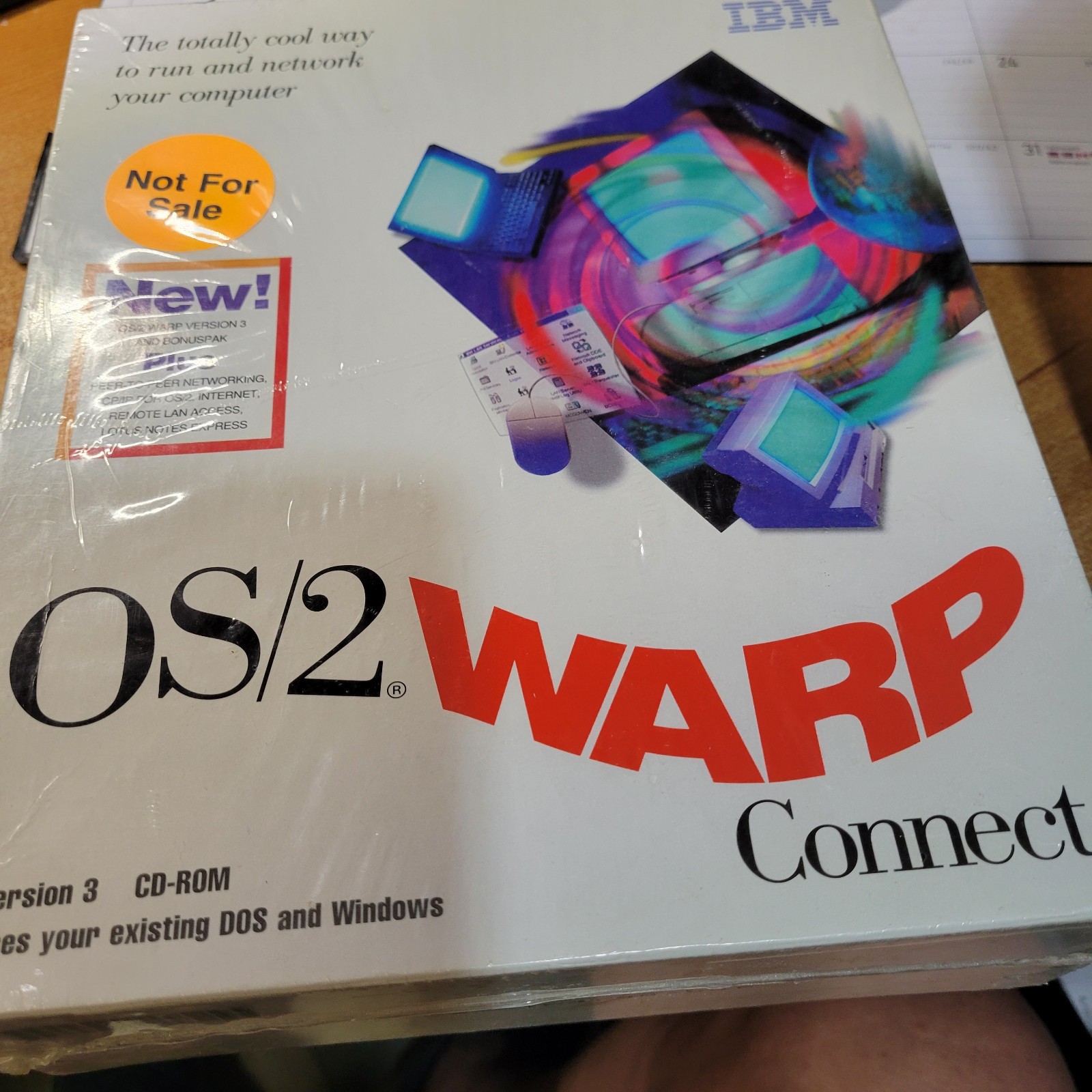 Sealed IBM OS/2 Warp Connect Red Spine CD -Employee Copy "NOT FOR SALE" (1994)