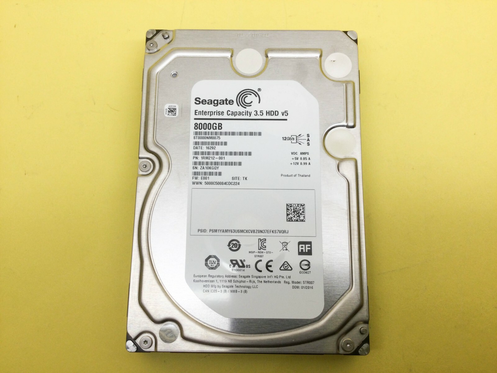 Seagate 8TB 7.2K 12Gb/s 3.5" SAS ENT Hard Drive ST8000NM0075