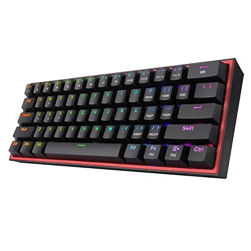 61 Key 60% Compact Wired Gaming Keyboard RGB Mechanical