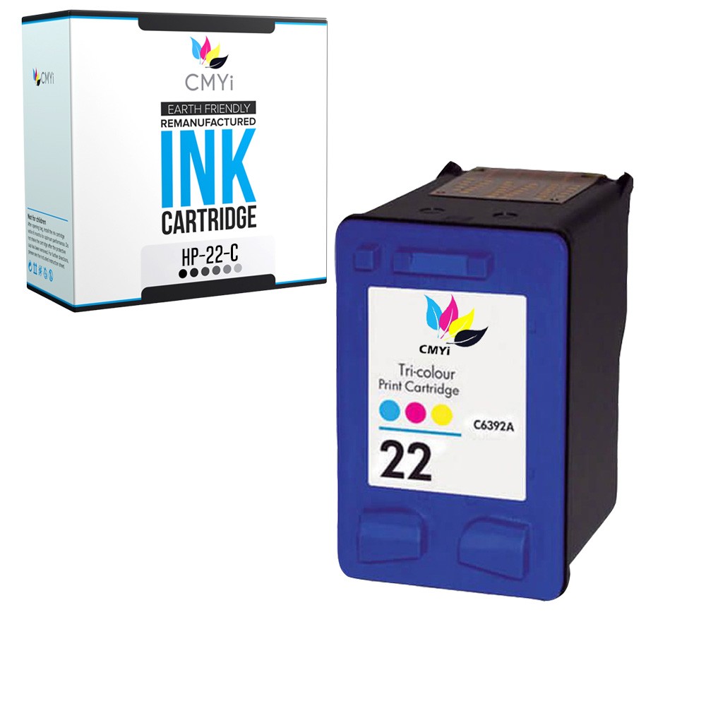 CMYi 1PK Replacement HP 22 Ink Cartridge for HP DeskJet F300 F310 F325 F335 F340