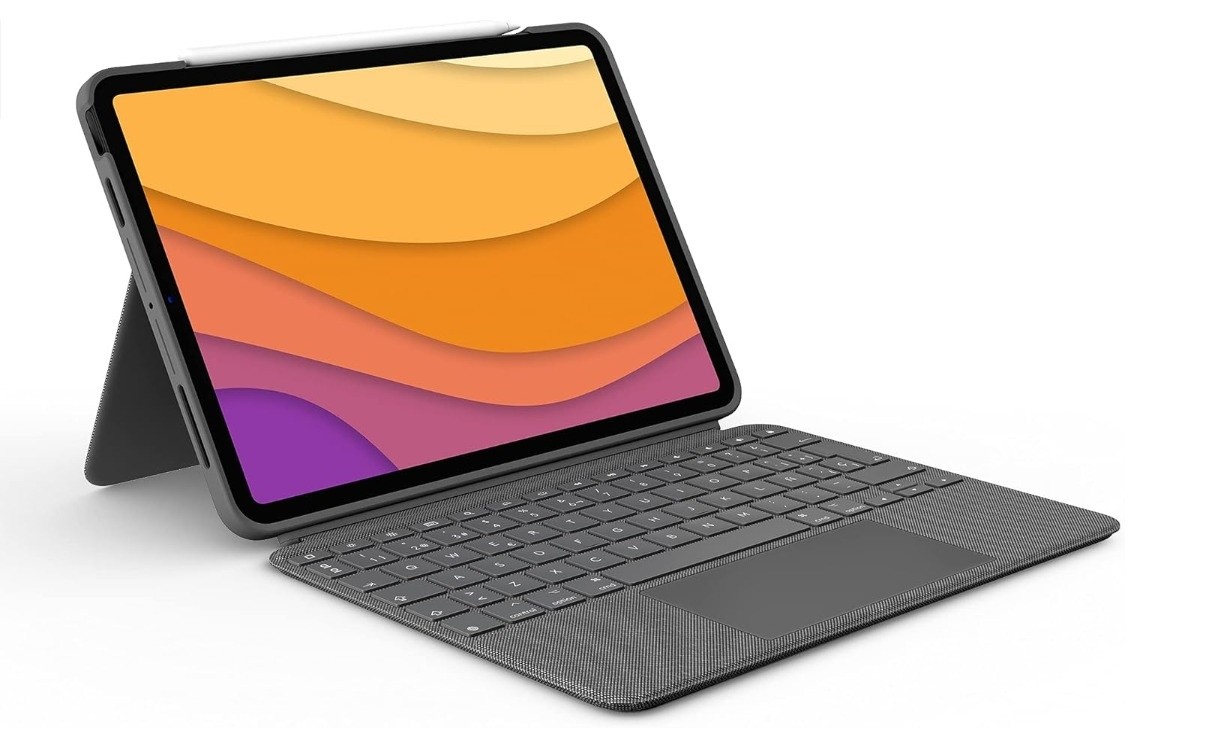 Logitech Combo Touch iPad Pro 12 9 Inch 5th Gen Case Graphite