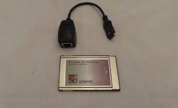 Kingston PCMCIA EtheRx Ethernet Adapter IC PC Card w/ RJ-45 Dongle (KNE-PC2T)