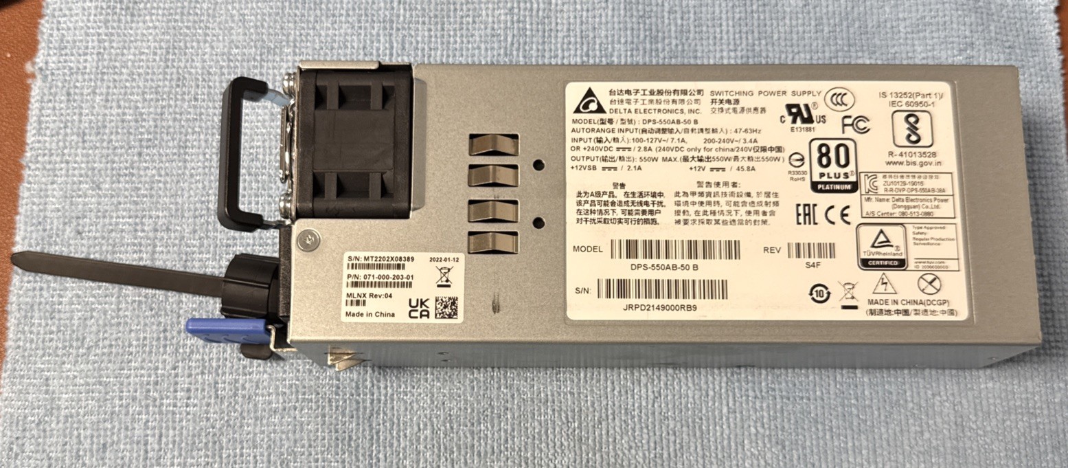 Delta DPS-550AB-50 B 550W 80 Plus Platinum Power Supply 071-000-203-01