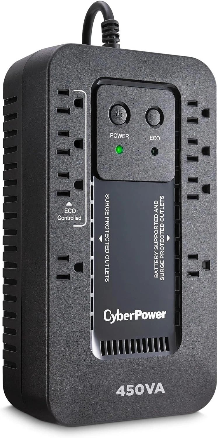 EC450G Ecologic Battery Backup & Surge Protector UPS System, 450VA/260W, 8 Ou...