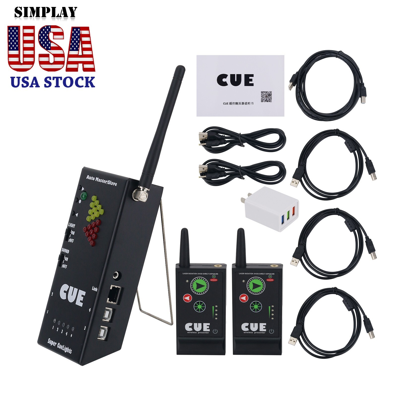 Super Cuelight Presenter Remote 1Receiver & 2Transmitters For PPT Presentation