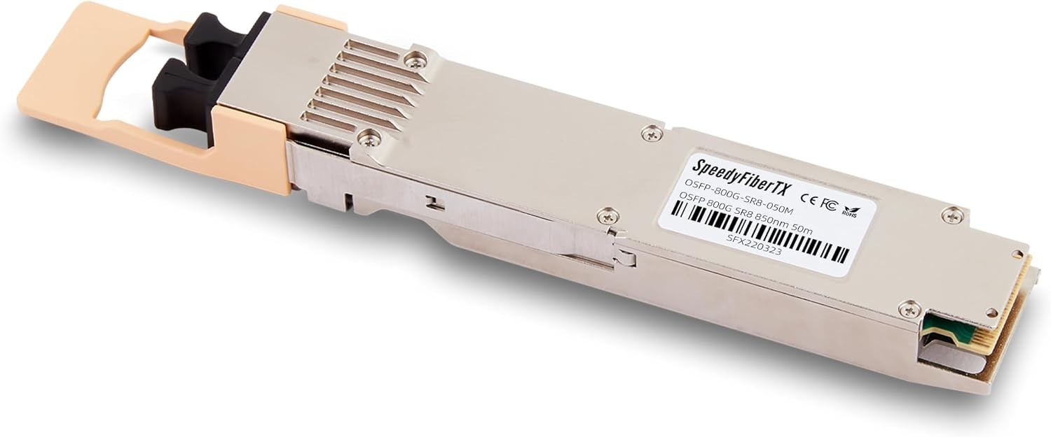 SpeedyFiber 800Gbps Twin-Port Transceiver, 2xNDR, OSFP, 2xMPO, 850nm MMF, 2xSR4