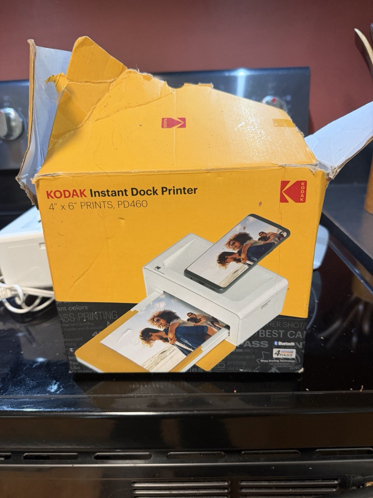 Kodak PD460 Instant Dock 4x6 Photo Printer Bundle + PHC-40 40 Sheet Paper