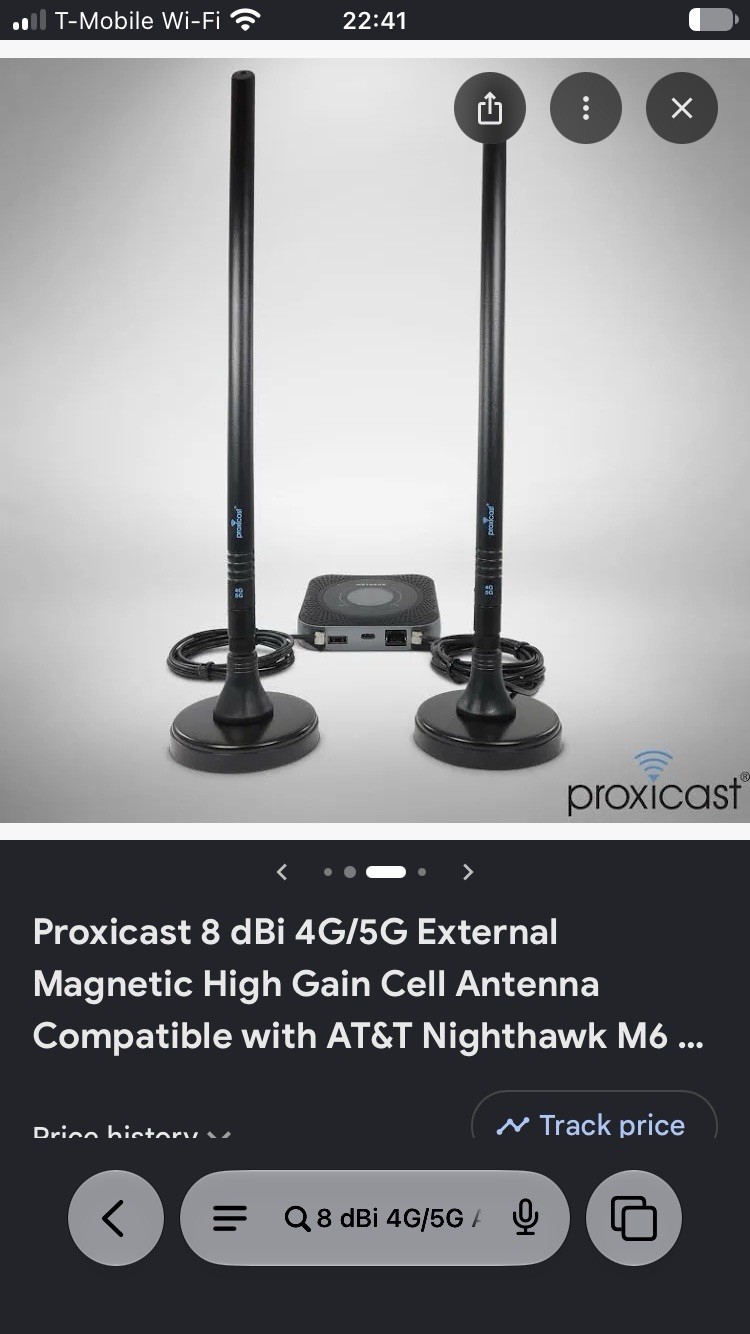 Proxicast PB-1003 Pro-Grade Wireless 4G/5G Magnetic Mount Antenna, Black