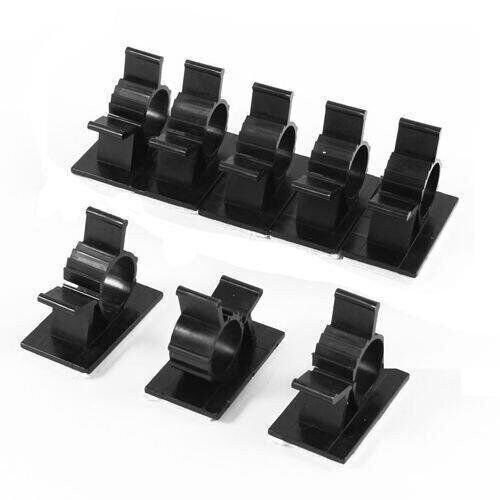 8 Pcs 3/8" inch Self Adhesive Adjustable Wire Cable Ties Clamps Sticker Clips