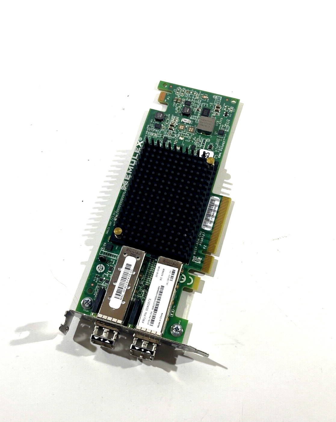 IBM Emulex 00AG573 Dual Port 10GB SPF+ PCI-e Network Adapter LOW Profile W /SFP