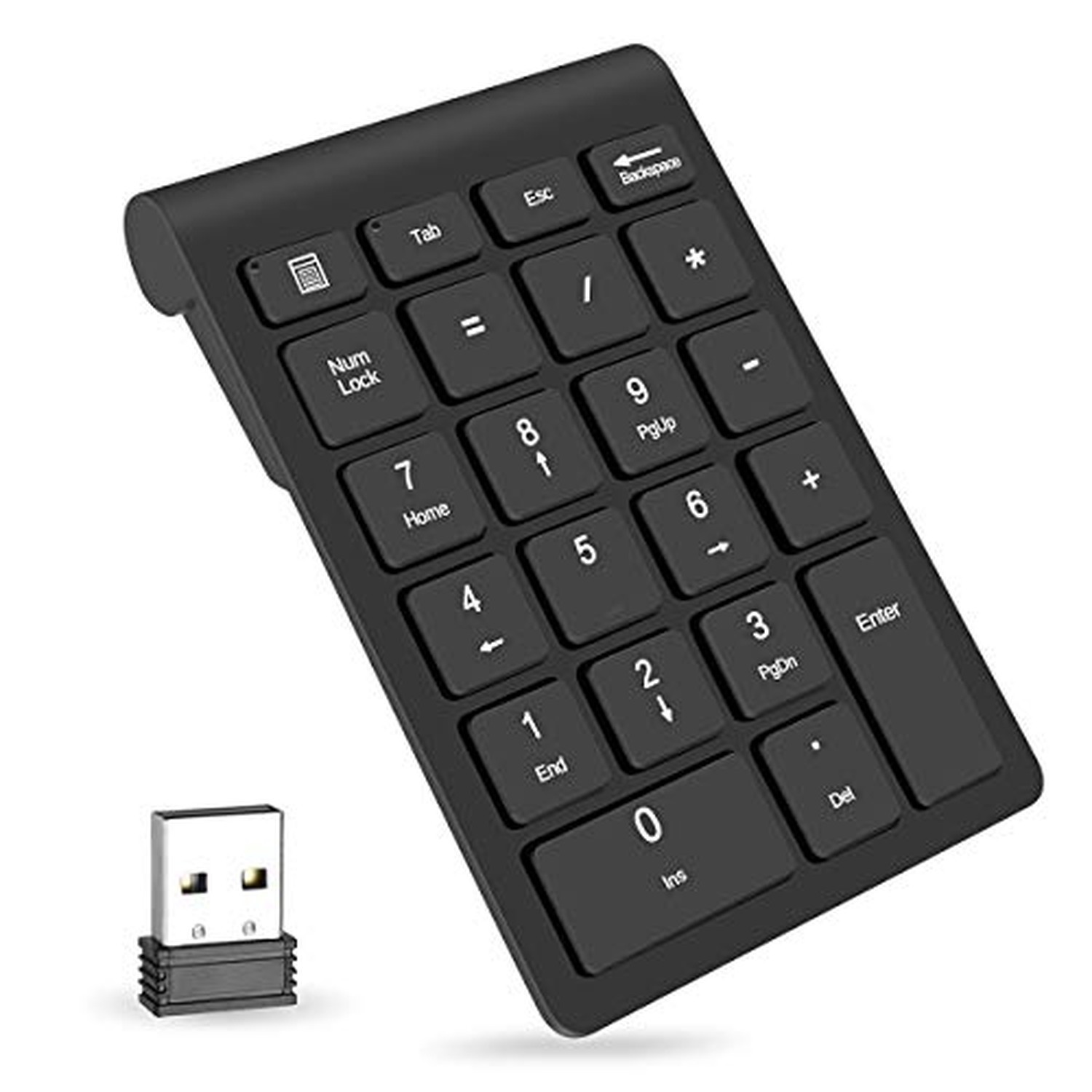 Foloda Wireless Number Pads, Numeric Keypad Numpad 22 Keys Portable 2.4 GHz F...