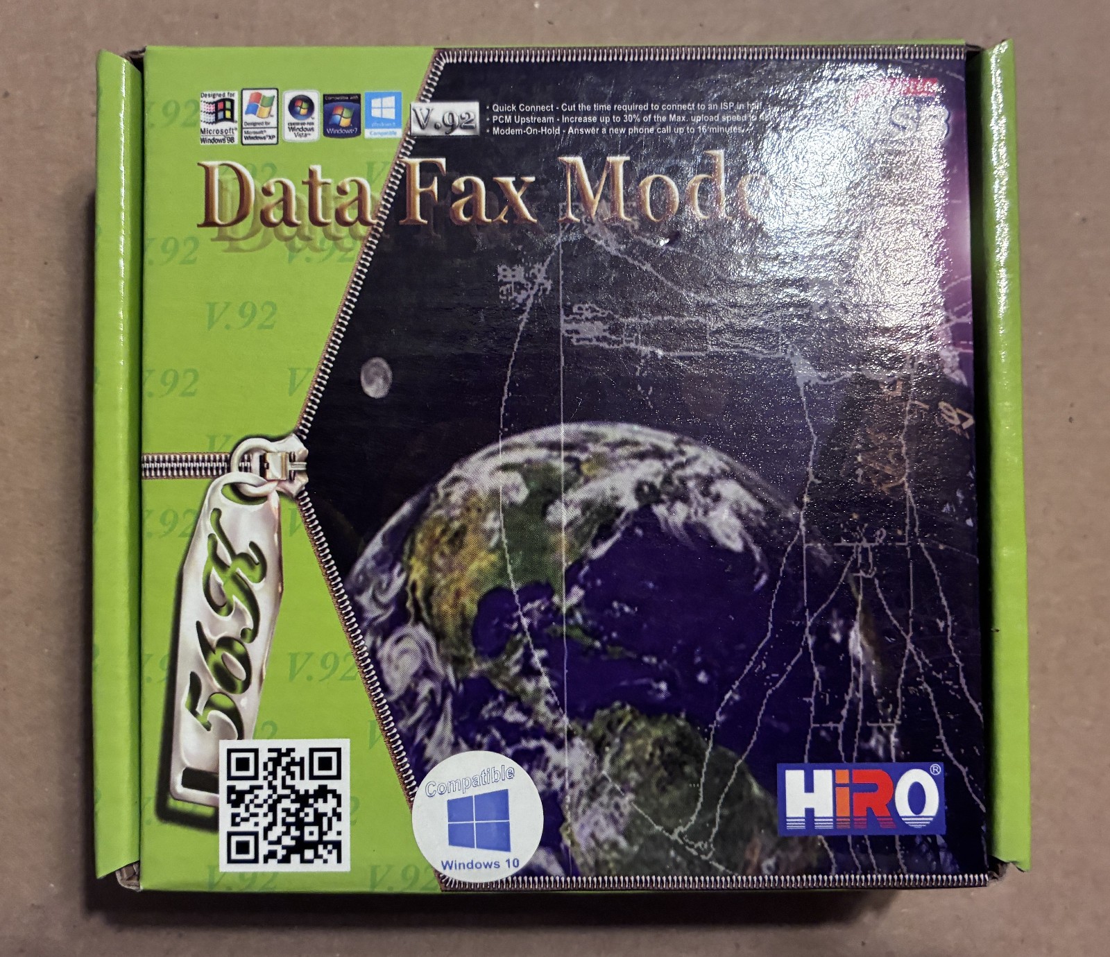 HiRO V.92 56K USB External Data Fax Modem - Model:  H50113