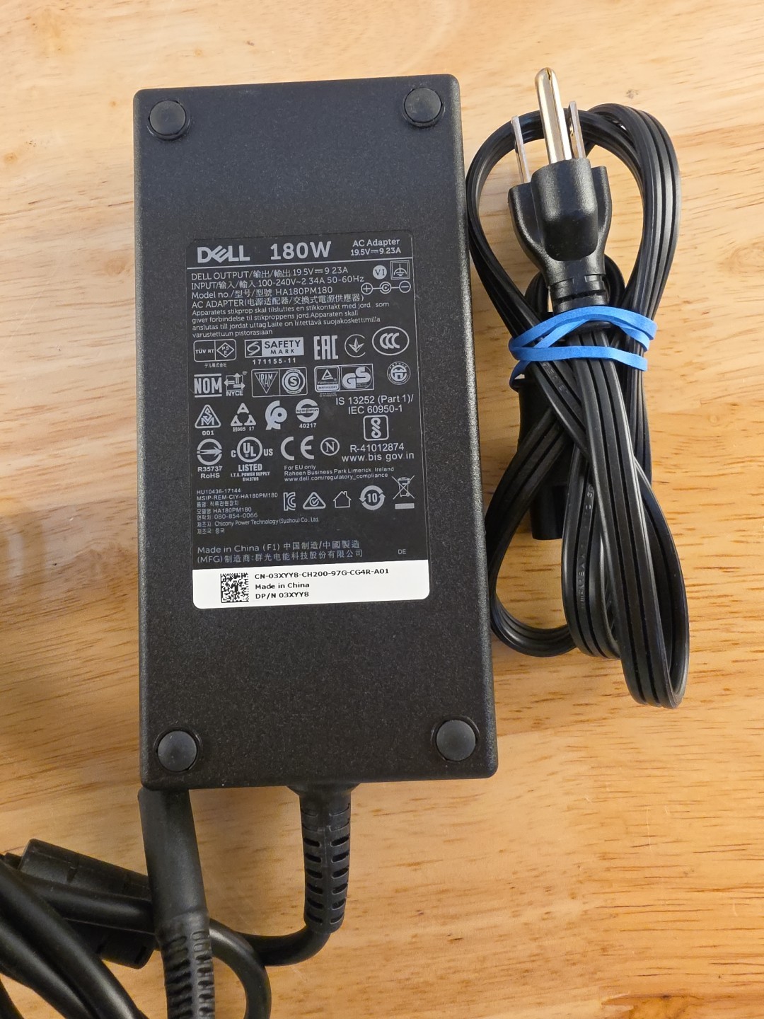 Dell 180W AC Replacement Charger Adapter Genuine Original 7.4mm Tip