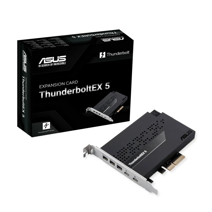ASUS ThunderboltEX 5 Dual Thunderbolt 5 USB-C PCIe 4.0 x4 Card 120Gbps DP 2.1 8K