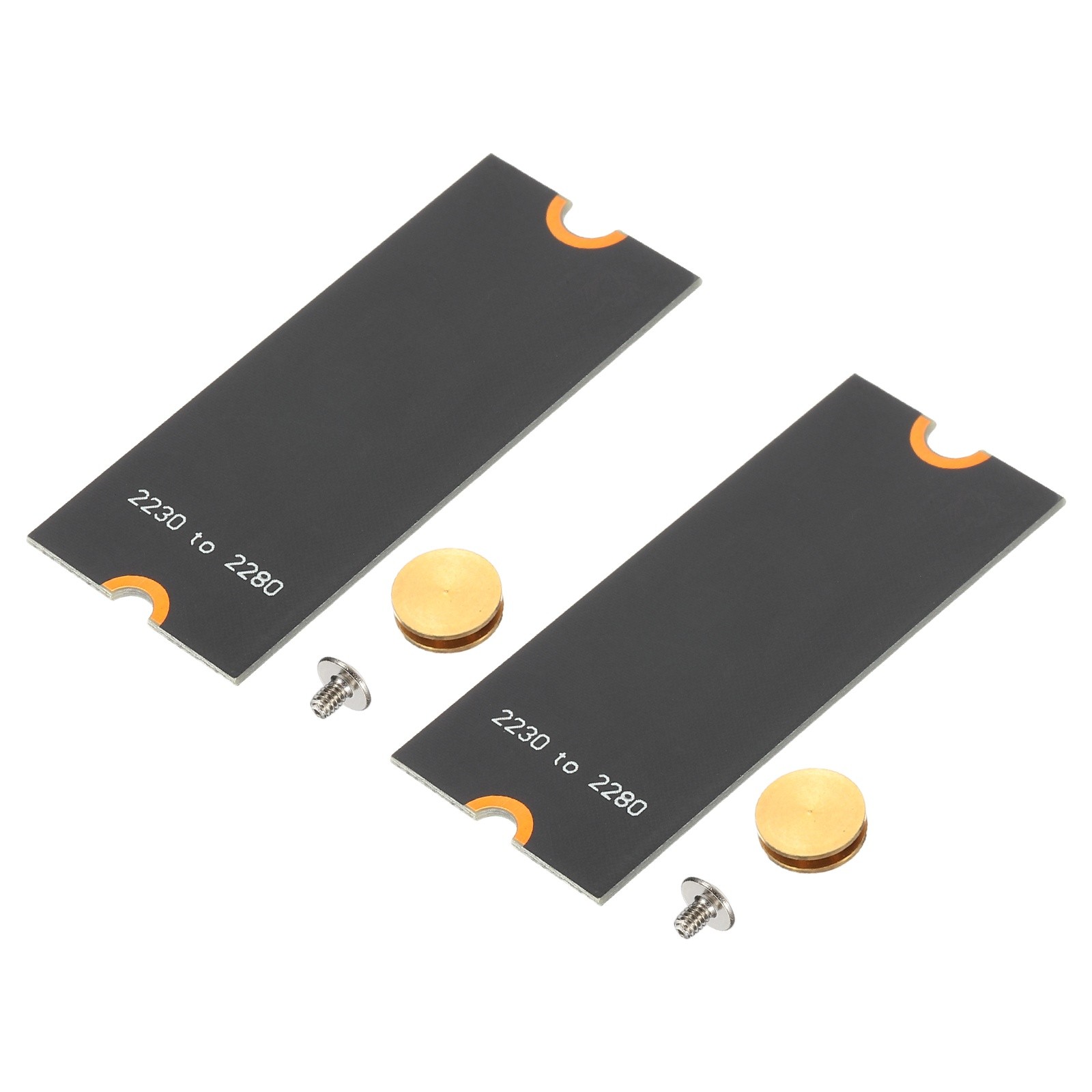2Pcs M2 SSD Extended Adapter Card Transfer 2230-2280 W Screwdriver Black]