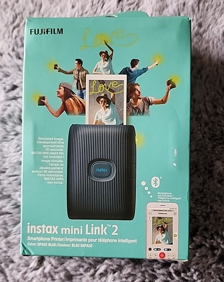 Genuine Fujifilm Instax Mini Link 2 Wireless Photo Printer - Blue (16767246)