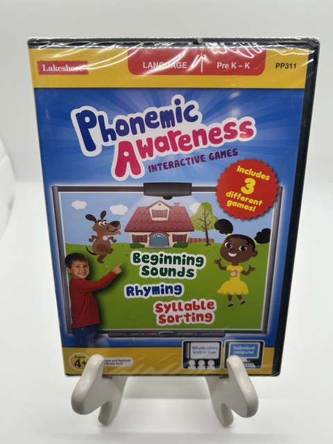 Lakeshore Phonemic Awareness Interactive Games PC Mac CD-ROM NEW SEALED