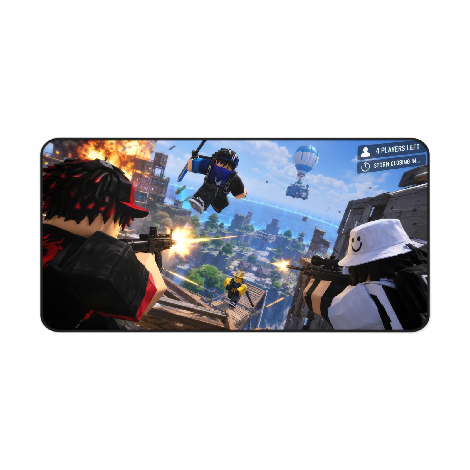 Roblox Gaming Desk Mat  Roblox Style Shooter Scene Mouse Pad