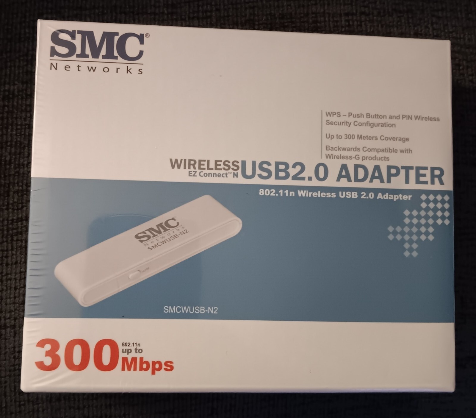 SMC Networks Wireless USB2.0 ADapter EZ Connect N 802.11n 300Mbps