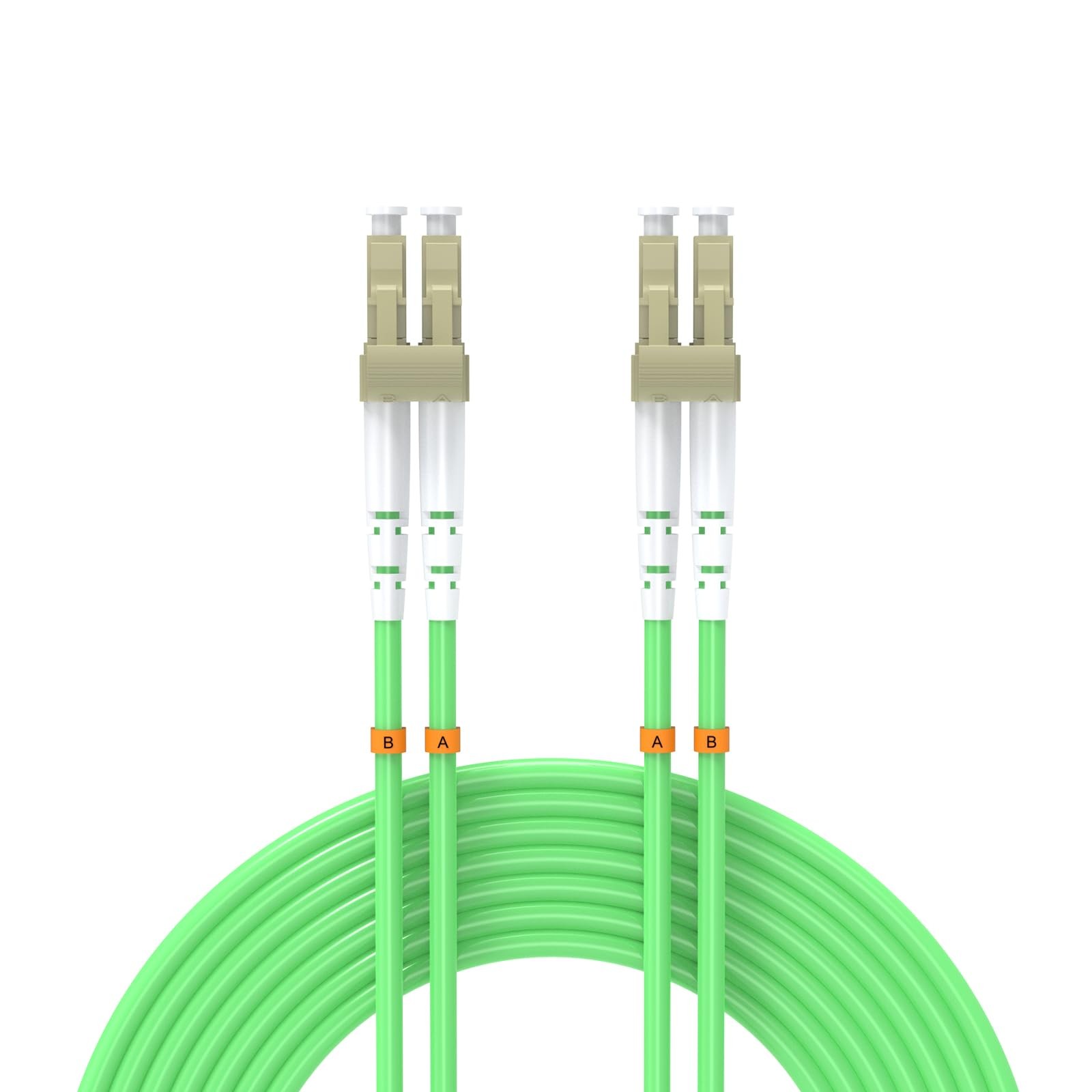 15M 50ft LC/UPCLC/UPC 40/100GB MultiMode Fiber Optic Cable OM5 Green