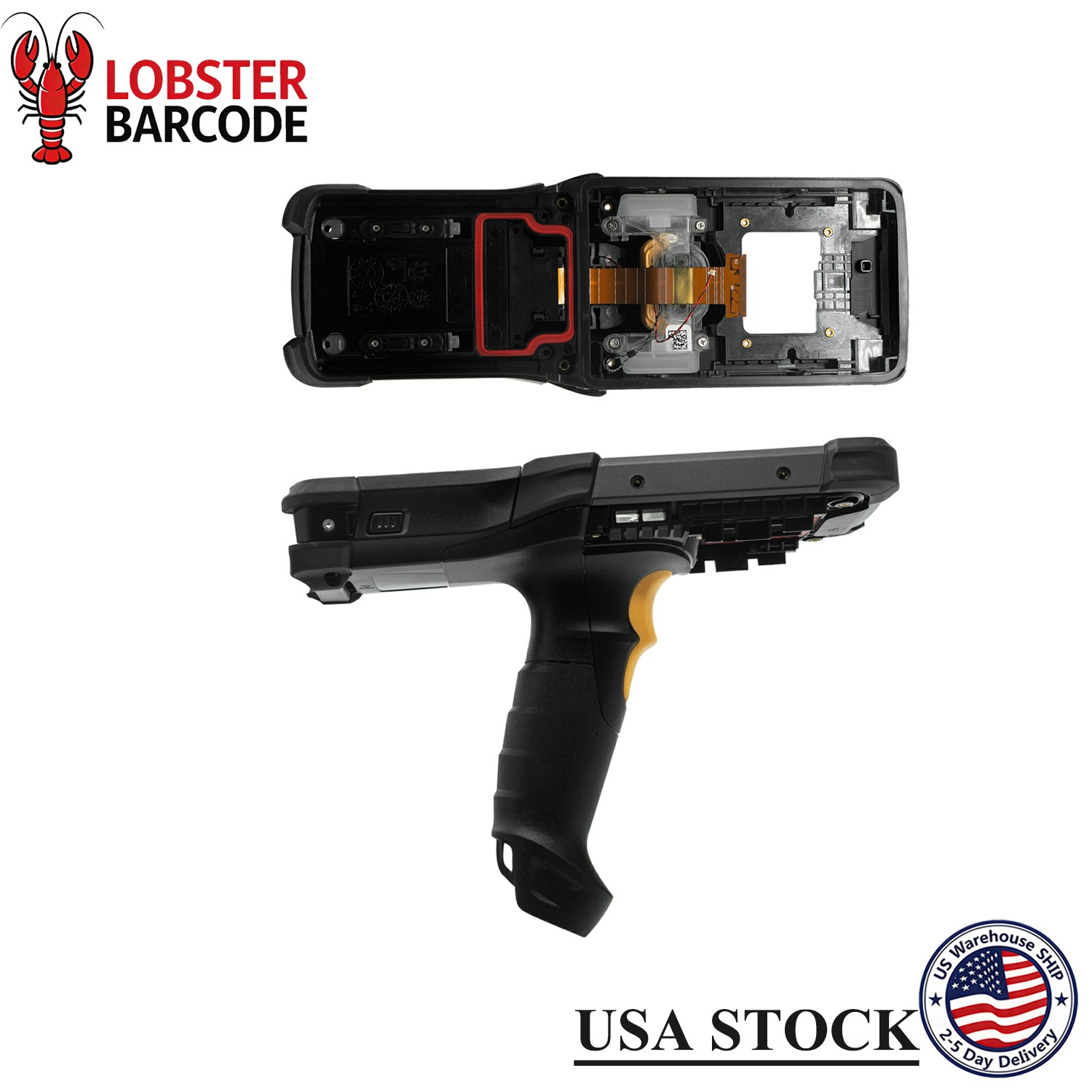 ⭐ Gun-Handle w/ Back Cover (Version 3) for Zebra MC9300 MC930B Barcode Scanner ⭐