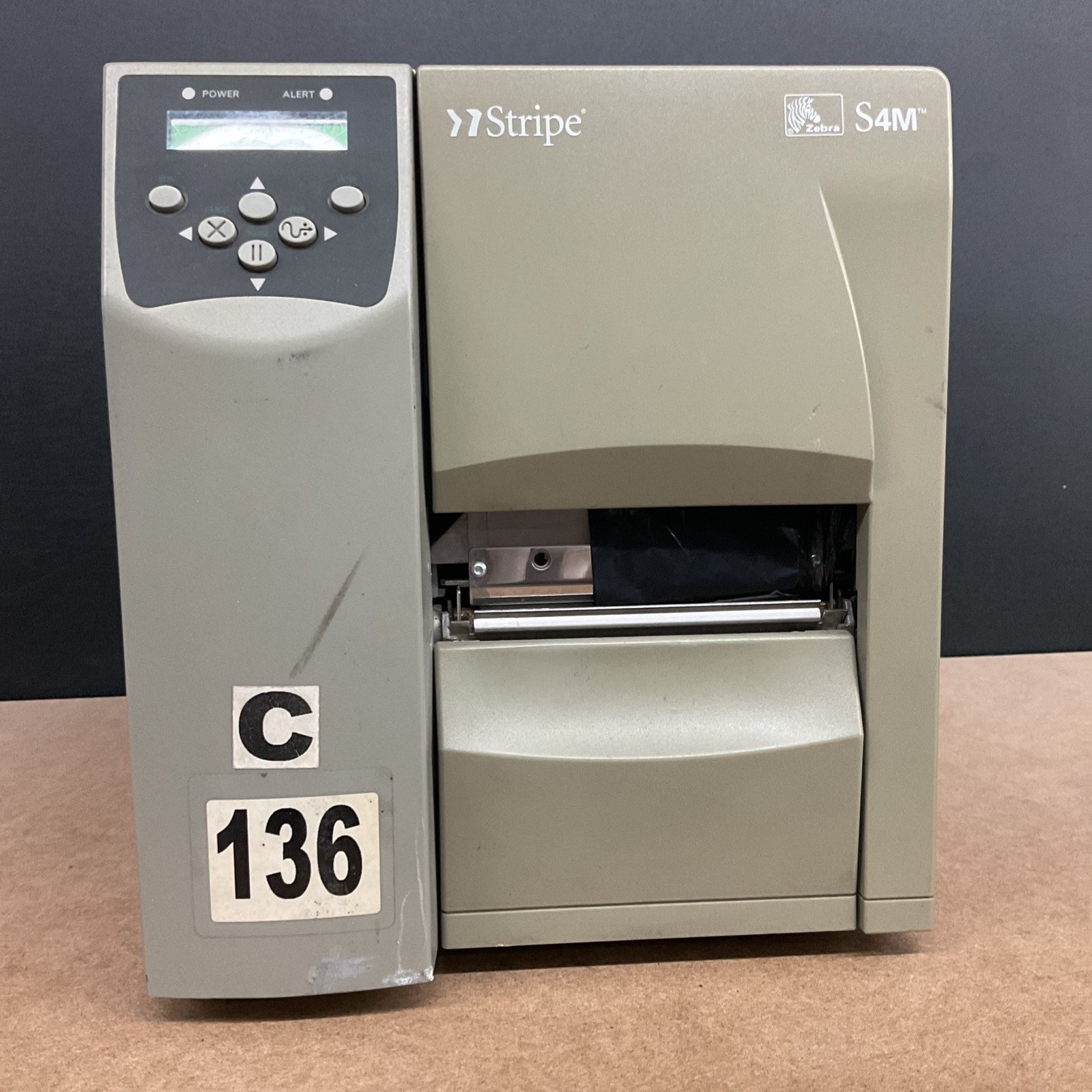 Zebra S4M Stripe Thermal Label Barcode Printer - Powers On ( READ )