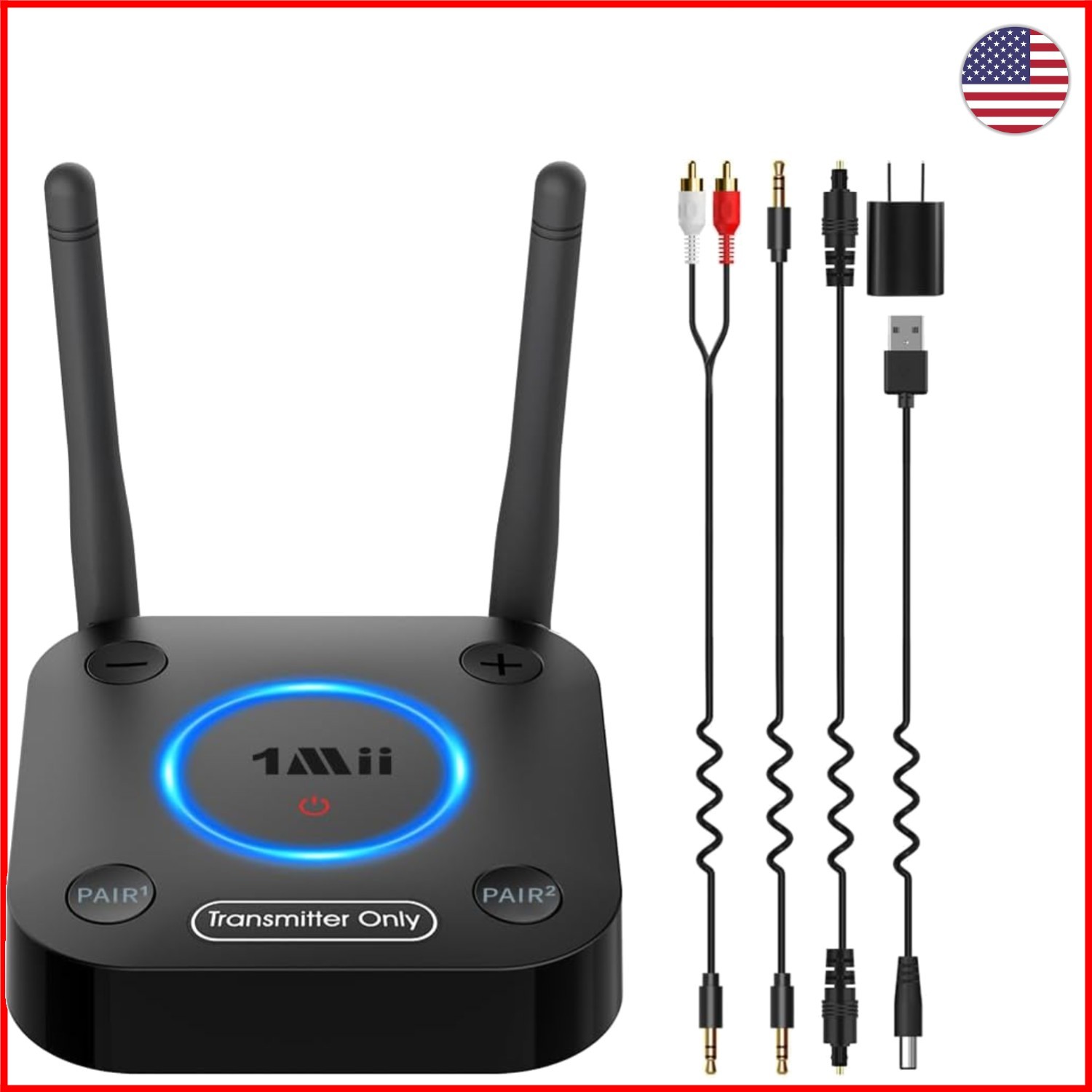 Long-Range B06TX Bluetooth 5.3 Transmitter: Connect 2 Headphones Effortlessly