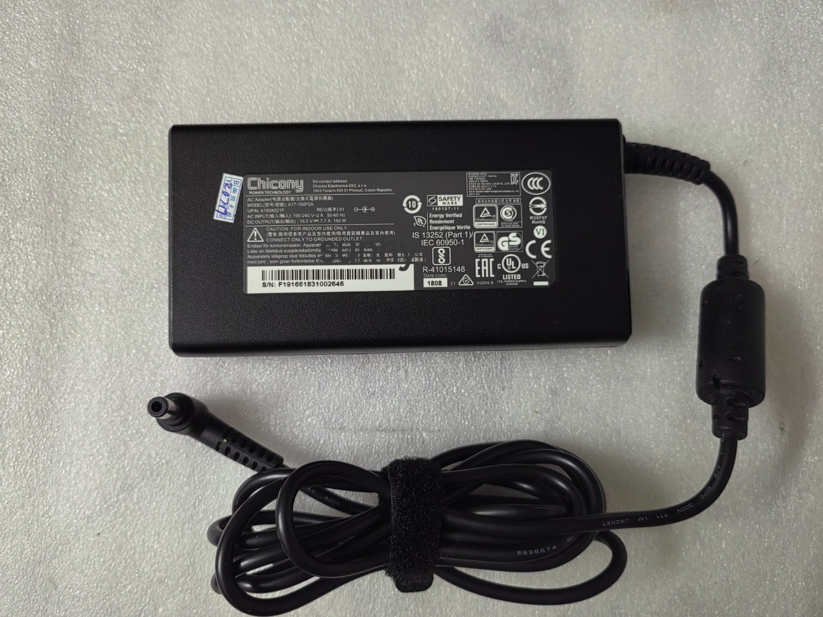 For MSI P65 Creator 8RF-450US Chicony 19.5V 7.7A 150W A17-150P2A Slim Original
