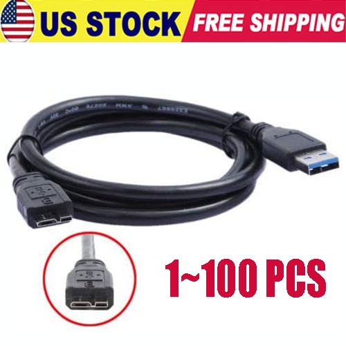 Micro USB 3.0 Cable High Speed Data SYNC For HDD External Hard Drive LOT