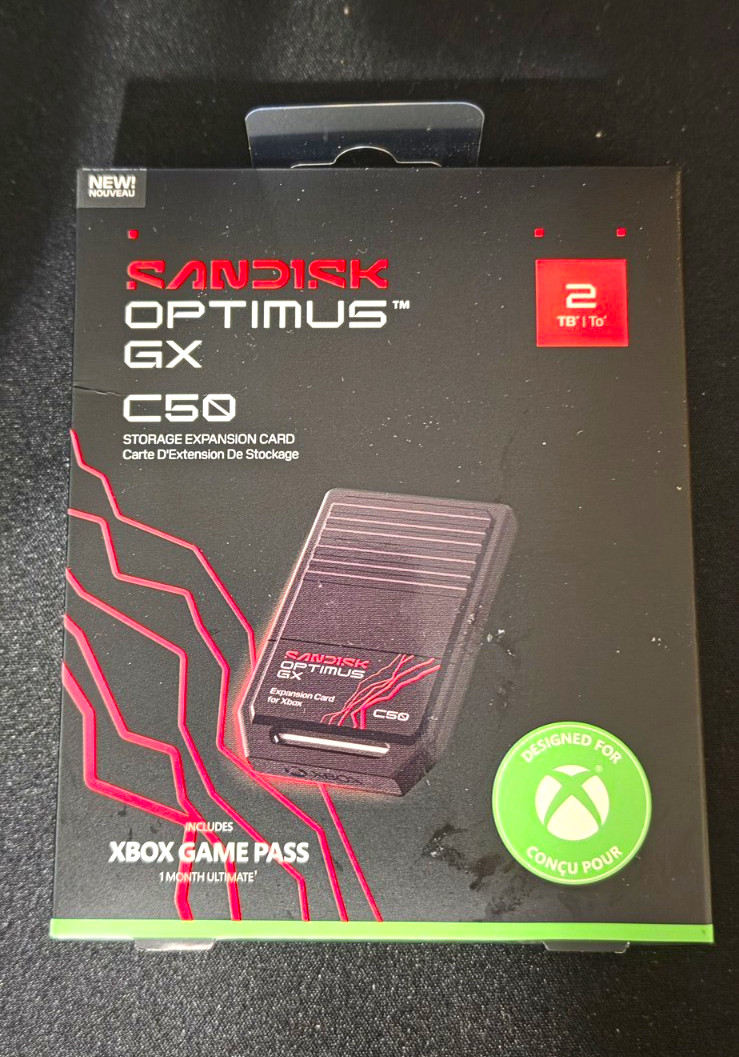 SanDisk Optimus GX C50 2TB NVMe Expansion Card External SSD for Xbox X|S