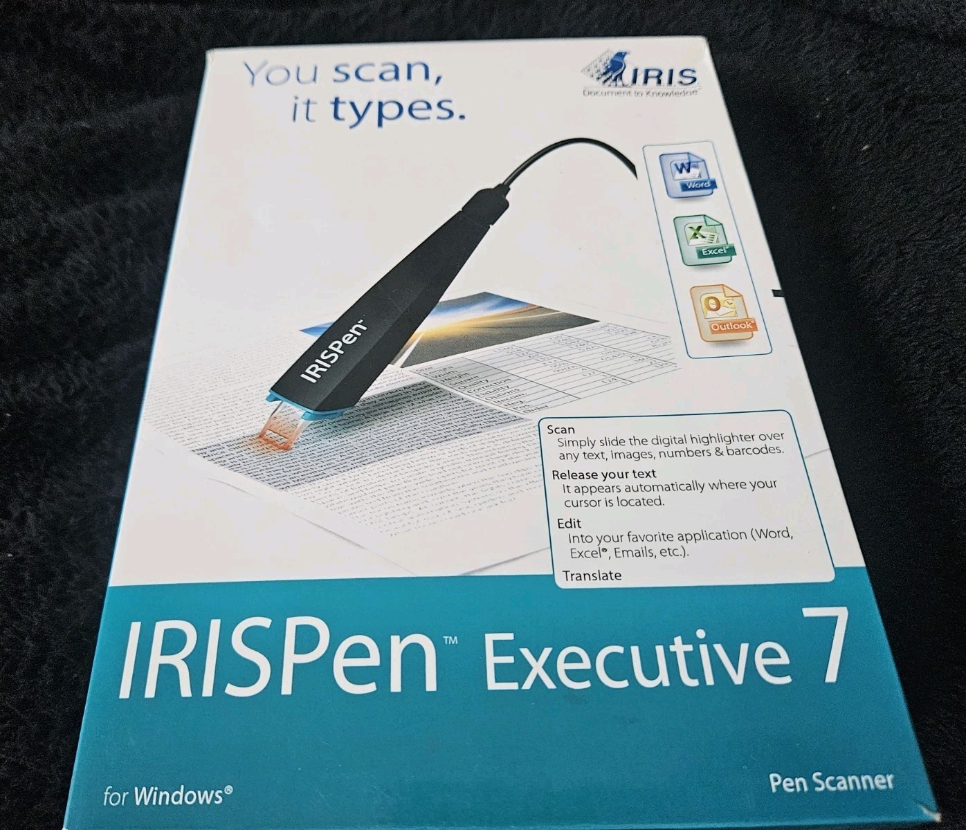 NEW SEALED -IRISPen Express 7 USB Pen Scanner for Windows  -Complete In Box