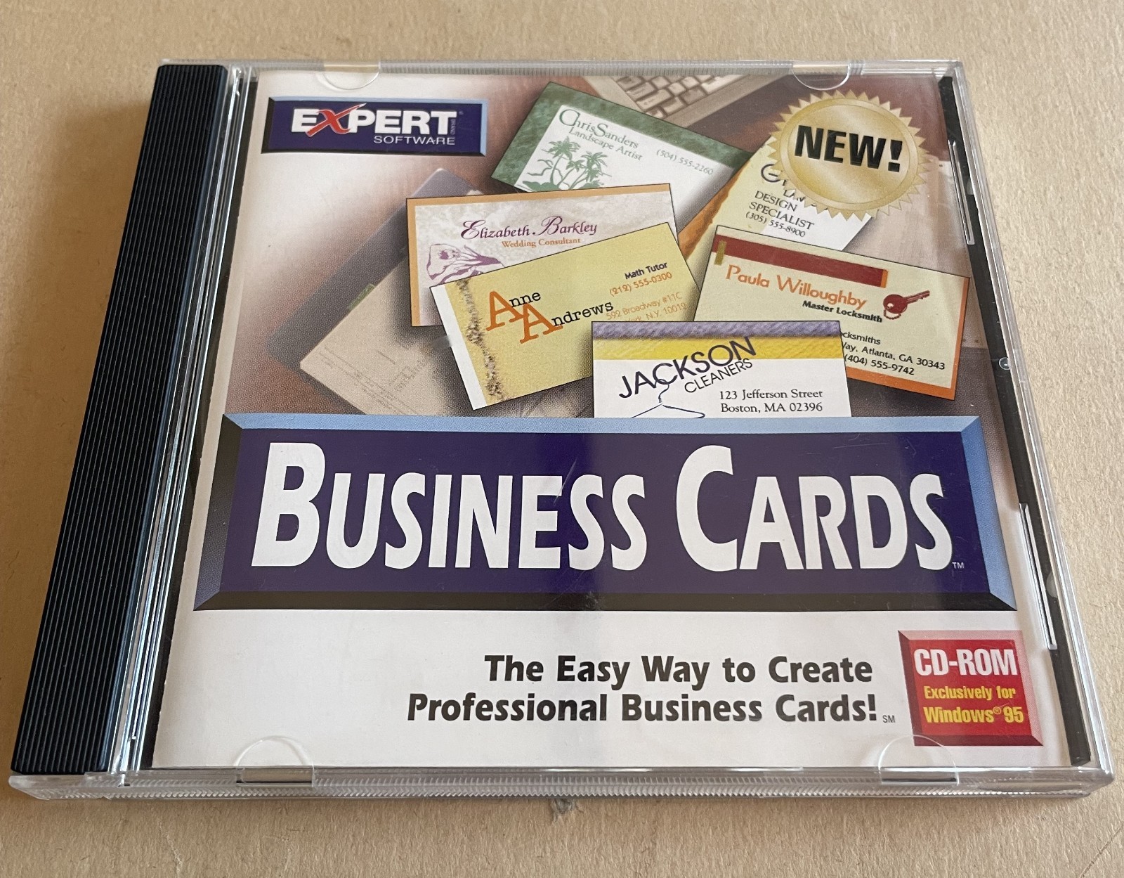 CD-ROM BUSINESS CARDS Expert Software Vintage 1997 PC Windows 95 Disc in Case