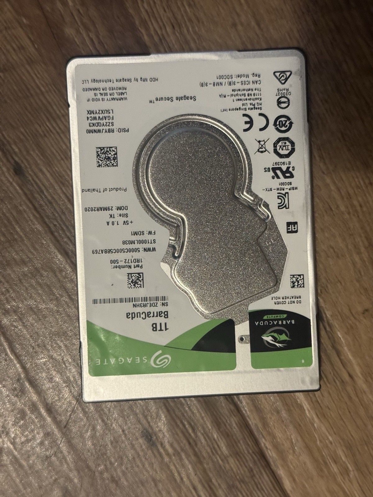Lots Of 10 Seagate BarraCuda 1TB Internal Hard Drive HDD 2.5 inch ST1000LM038