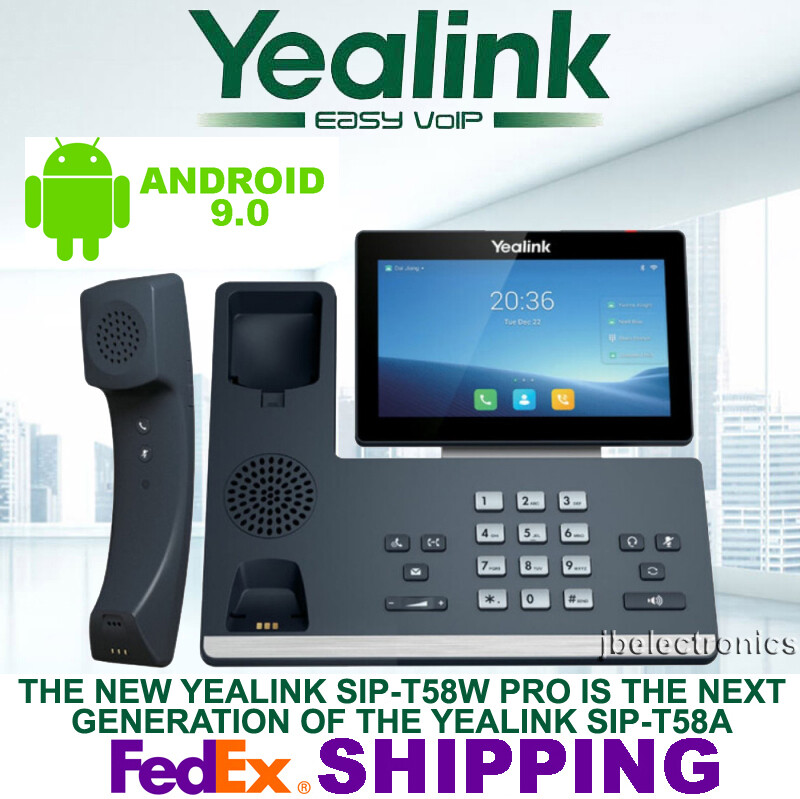 YEALINK SIP-T58W PRO IP PHONE WIFI BLUETOOTH ANDROID